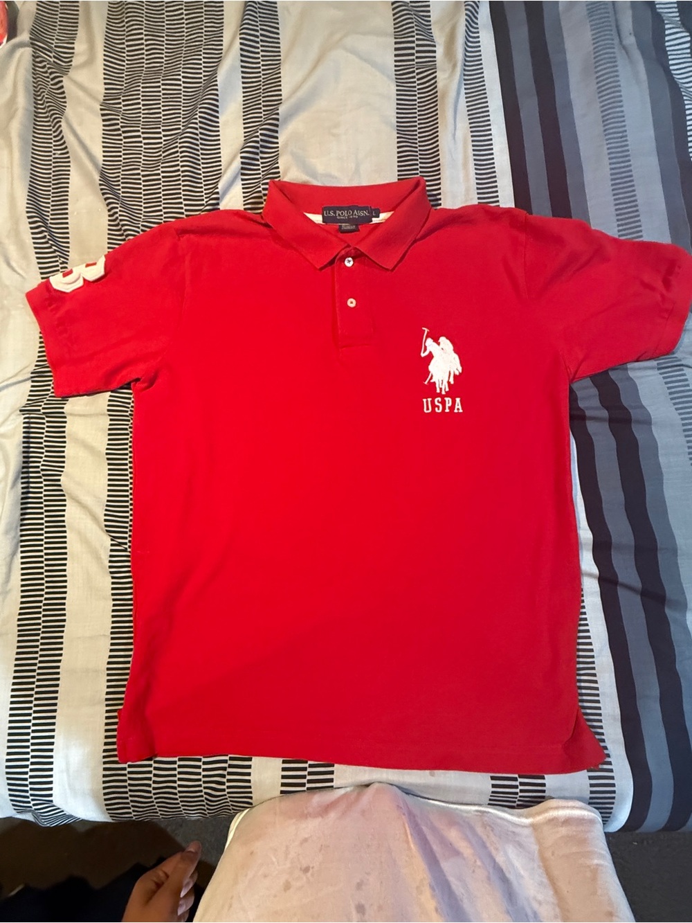 U.S. Polo Assn. Red Polo with White Logo
